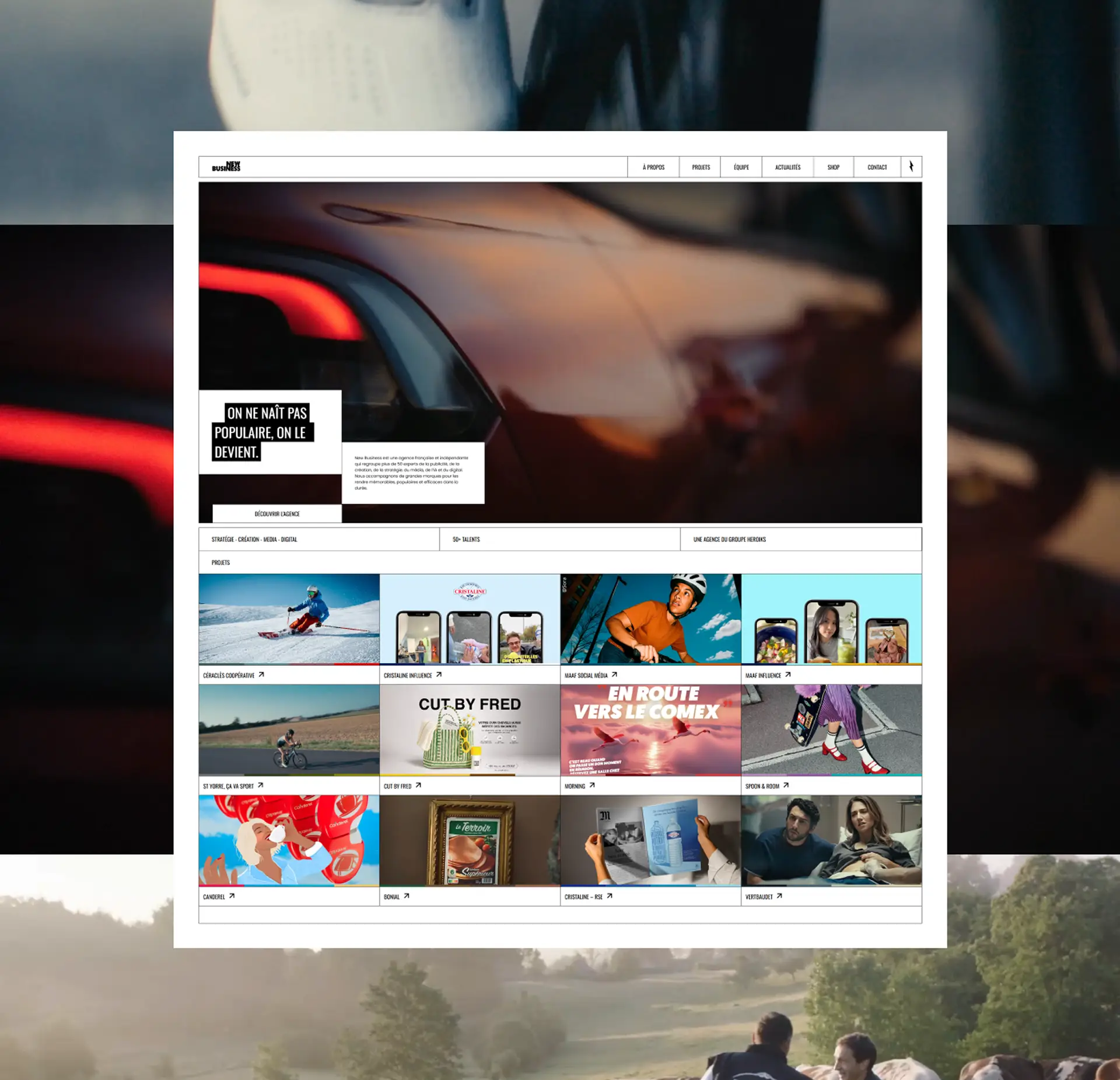 UX UI design website NewBusiness project by Studio Phosphor